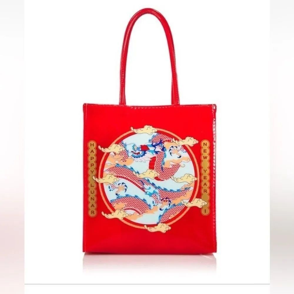 Red Designer Tote Bag